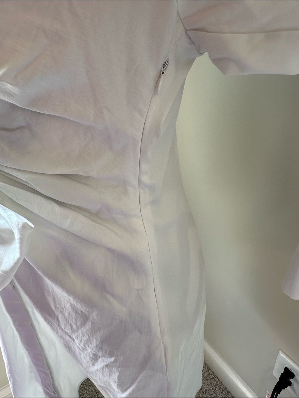 Zara White Stretch Poplin Shirt Dress Large Mini MultiWay Tie Bachelorette Party - Picture 9 of 11